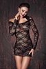 Bielizna-Lynette black chemise M (halka&string)